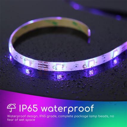 Aigostar - LED RGB dimmbarer Außenlichtstreifen 3m LED/24W/12/230V IP65 + Fernbedienung