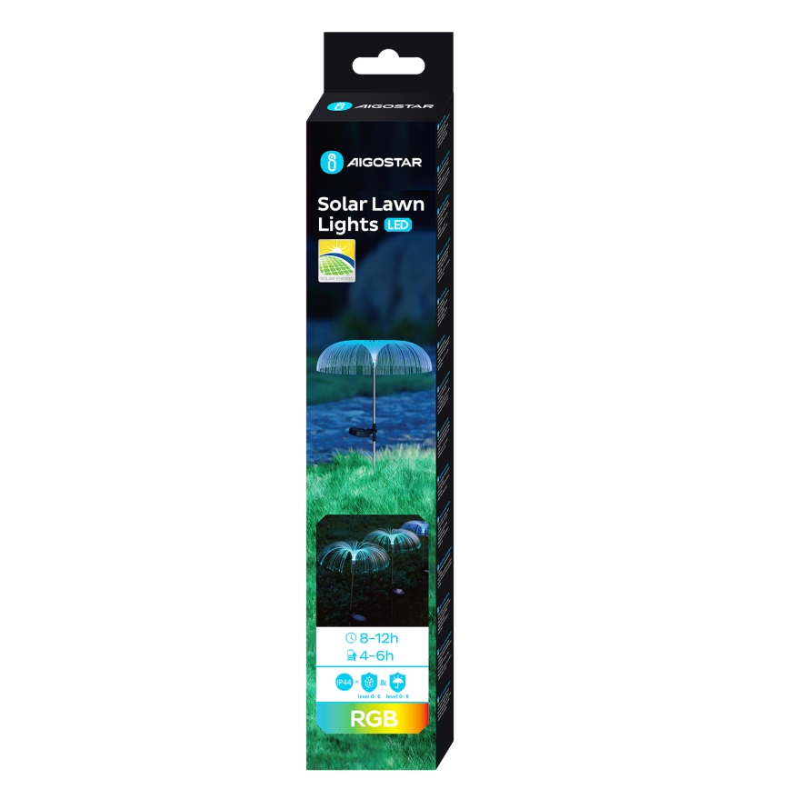 Aigostar - LED RGB Solar-Dekorationslampe LED/0,03W/1,2V 300 mAh 70cm IP44