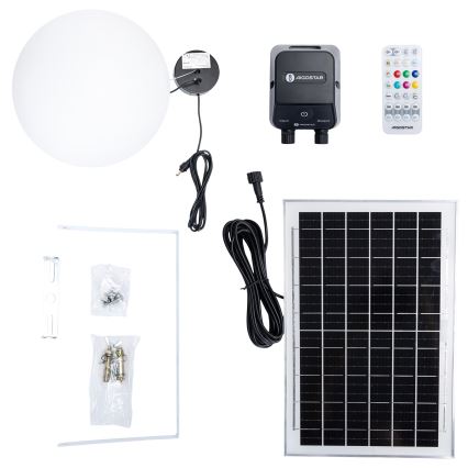 Aigostar - LED RGB Dimmbare Solar-Hängeleuchte MESH LED/35W/3,7V 8000 mAh 2700K-6500K IP65 d 50 cm