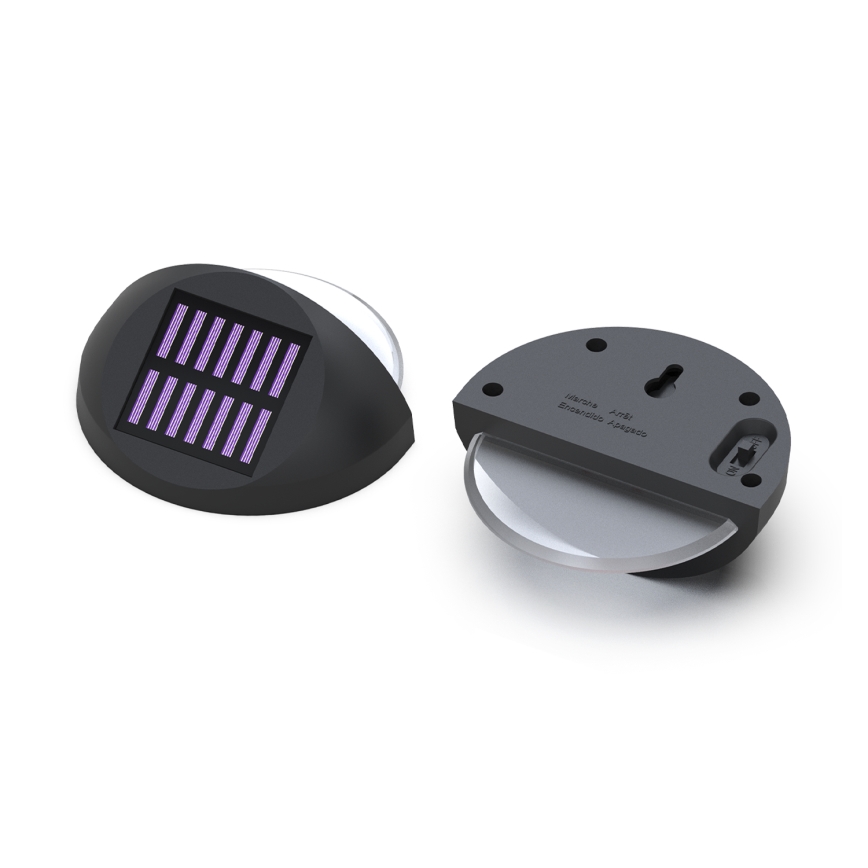 Aigostar - LED RGB Solar-Wandleuchte LED/1W/1,2V schwarz IP44 200 mAh