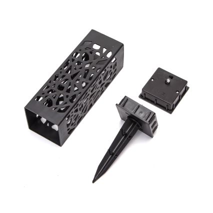 Aigostar - LED-RGB-Solarleuchte LED/0,006W/1,2V 28,5cm schwarz  IP44 100 mAh
