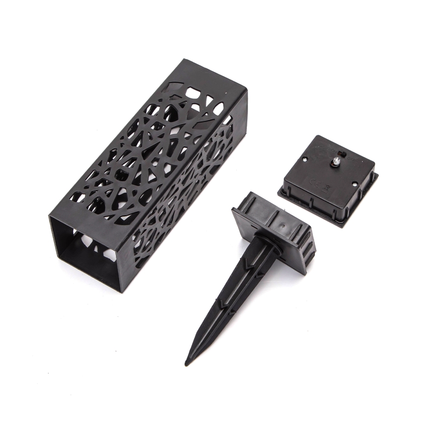 Aigostar - LED-RGB-Solarleuchte LED/0,006W/1,2V 28,5cm schwarz  IP44 100 mAh
