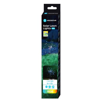 Aigostar - LED-RGB-Solarleuchte LED/0,03W/1,2V IP44 300 mAh