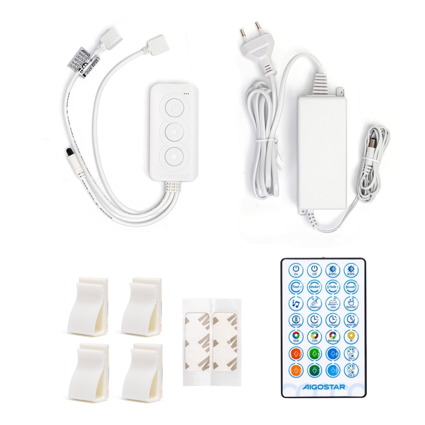 Aigostar - LED RGBW dimmbarer LED-Streifen/48W/12V 2x7,5 m Wi-Fi