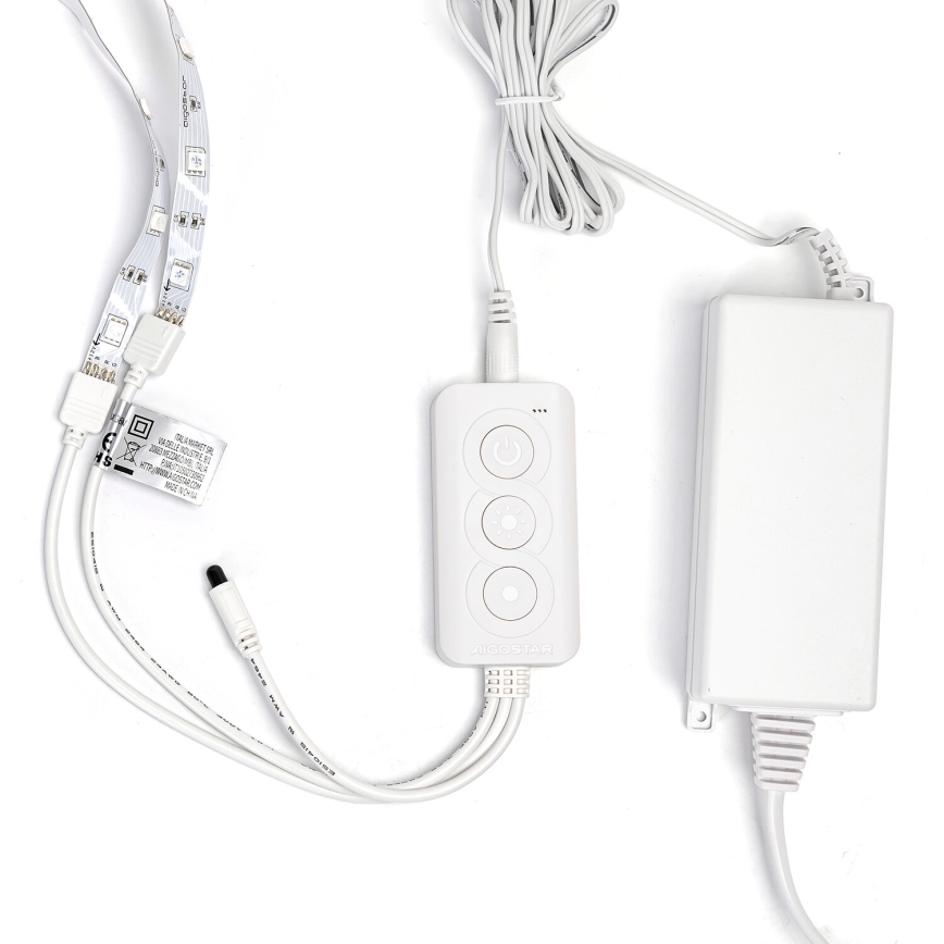 Aigostar - LED RGBW dimmbarer LED-Streifen/48W/12V 2x7,5 m Wi-Fi