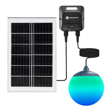 Aigostar - LED RGBW Dimmbare Solar-Hängeleuchte MESH LED/20W/3,7V 4000 mAh 2700K-6500K IP65 d 15 cm