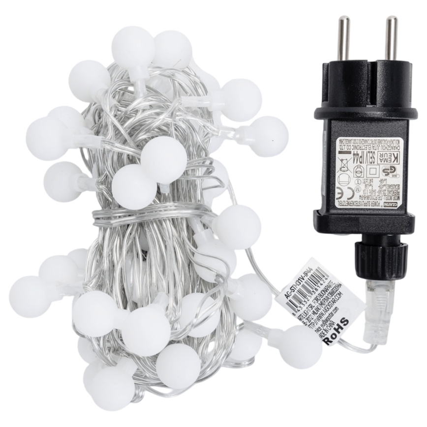 Aigostar - Dekorative LED-Lichterkette für den Außenbereich, 50 LEDs, 8 Funktionen, 5 m, IP44, mehrfarbig