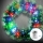 Aigostar - LED RGBY Außen-Weihnachtskranz 72xLED/3xAA Ø 50 cm IP44