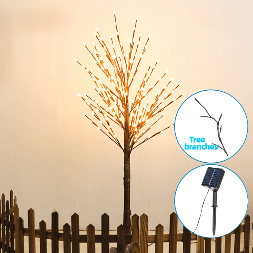 Aigostar - LED Solar-Dekoration 24xLED/2,6m IP65 300 mAh warmweiß Baum