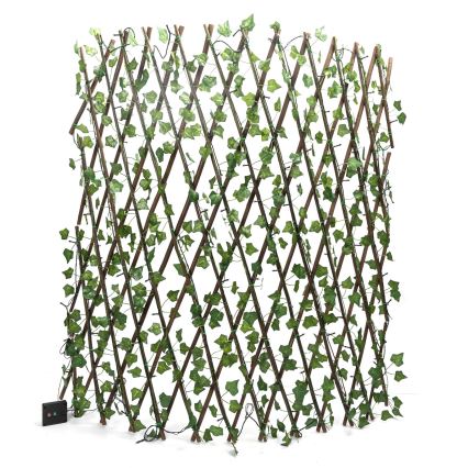 Aigostar - LED Solar-Lichterkette 148xLED/2x1,2m IP65 300 mAh warmweiß Efeu