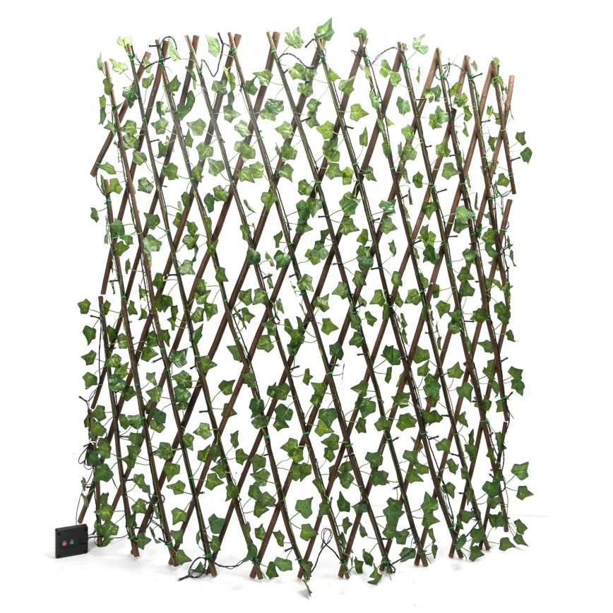 Aigostar - LED Solar-Lichterkette 148xLED/2x1,2m IP65 300 mAh warmweiß Efeu