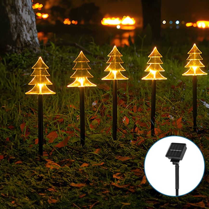 Aigostar - LED Solar-Weihnachtsleuchte LED/0,054W/1,2V 1m IP65 warmweiß