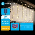 Aigostar - LED Solar-Weihnachtslichterkette 100xLED/8 Funktionen 8x0,4m IP65 warmweiß 800 mAh
