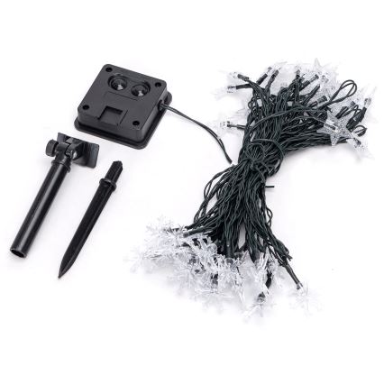 Aigostar - LED-Solar-Weihnachtslichterkette 50xLED/8 Funktionen 800 mAh 12m IP65 mehrfarbig