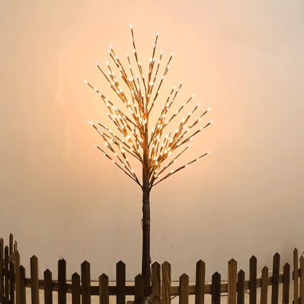 Aigostar - LED-Solardekoration 64xLED/3,2m IP65 1200 mAh warmweiβ Baum