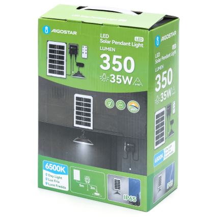 Aigostar - LED-Solarhängeleuchte LED/35W/12V 3000 mAh 6500K d 15 cm + Fernbedienung