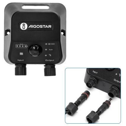 Aigostar - LED-Solarhängeleuchte mit Sensor 2xLED/35W/12V 6000 mAh 6500K d 10 cm + Fernbedienung