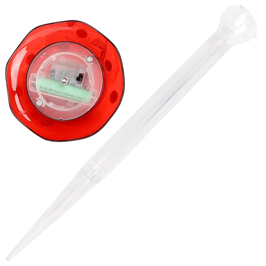 Aigostar - LED-Solarleuchte LED/0,006W/1,2V 100 mAh 2700K IP44 rot