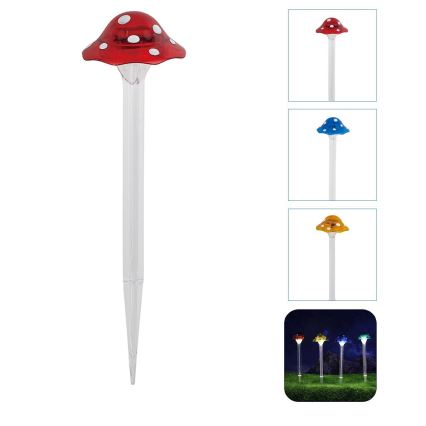 Aigostar - LED-Solarleuchte LED/0,006W/1,2V 100 mAh 2700K IP44 rot