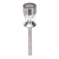 Aigostar - LED Solarleuchte LED/0,006W/1,2V 35,5 cm mattchrom 2700K IP44 100 mAh