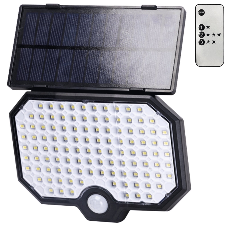 Aigostar - LED Solarleuchte mit Bewegungssensor LED/2,4W/3,7V 1800 mAh IP65