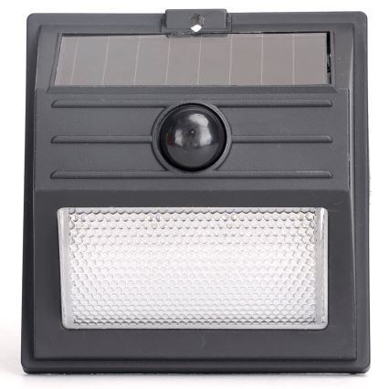 Aigostar - LED-Solarleuchte mit Sensor, 3,7 V, 6500 K, 500 mAh, IP65, schwarz
