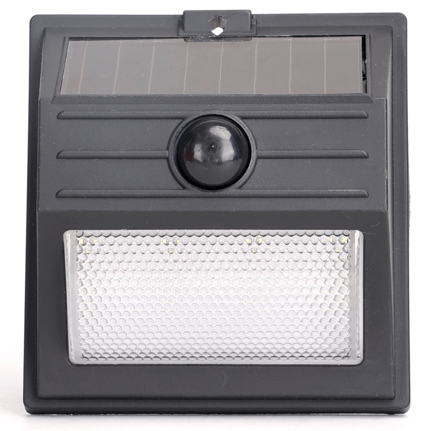 Aigostar - LED-Solarleuchte mit Sensor, 3,7 V, 6500 K, 500 mAh, IP65, schwarz