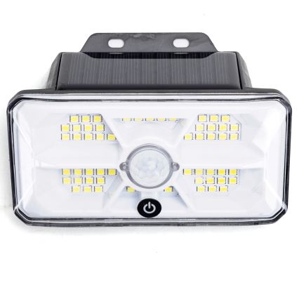 Aigostar - LED-Solarleuchte mit Sensor LED/3,7V 6500K 500 mAh IP65 schwarz