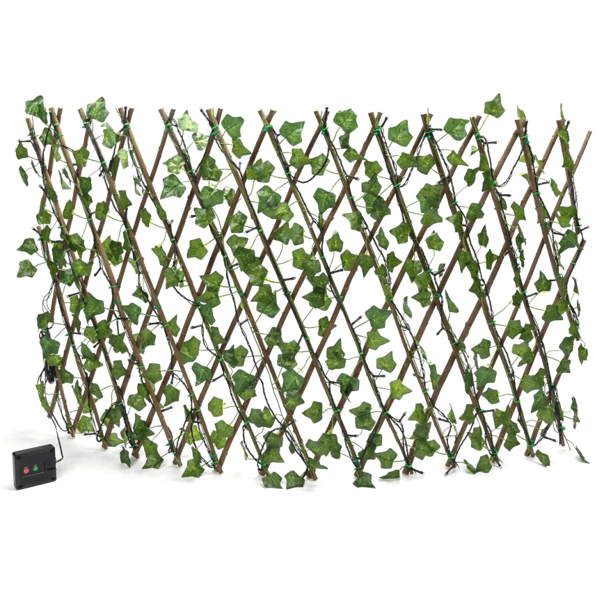 Aigostar - LED-Solarlichterkette 102xLED/2x0,7m IP65 300 mAh warmweiβ ivy