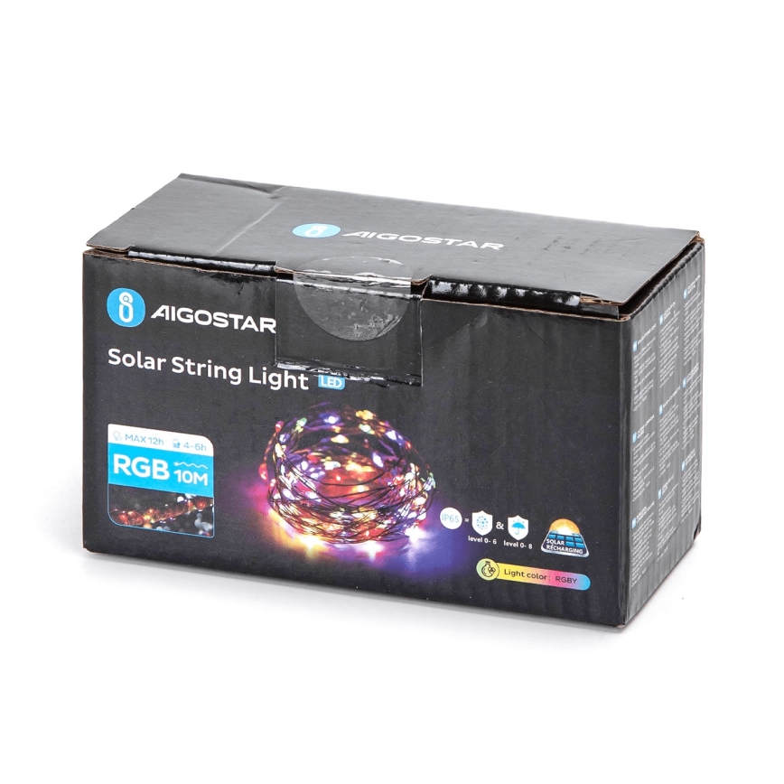 Aigostar - LED-Solarlichterkette LED/8 Funktionen 12m 800 mAh IP65 800 mAh mehrfarbig