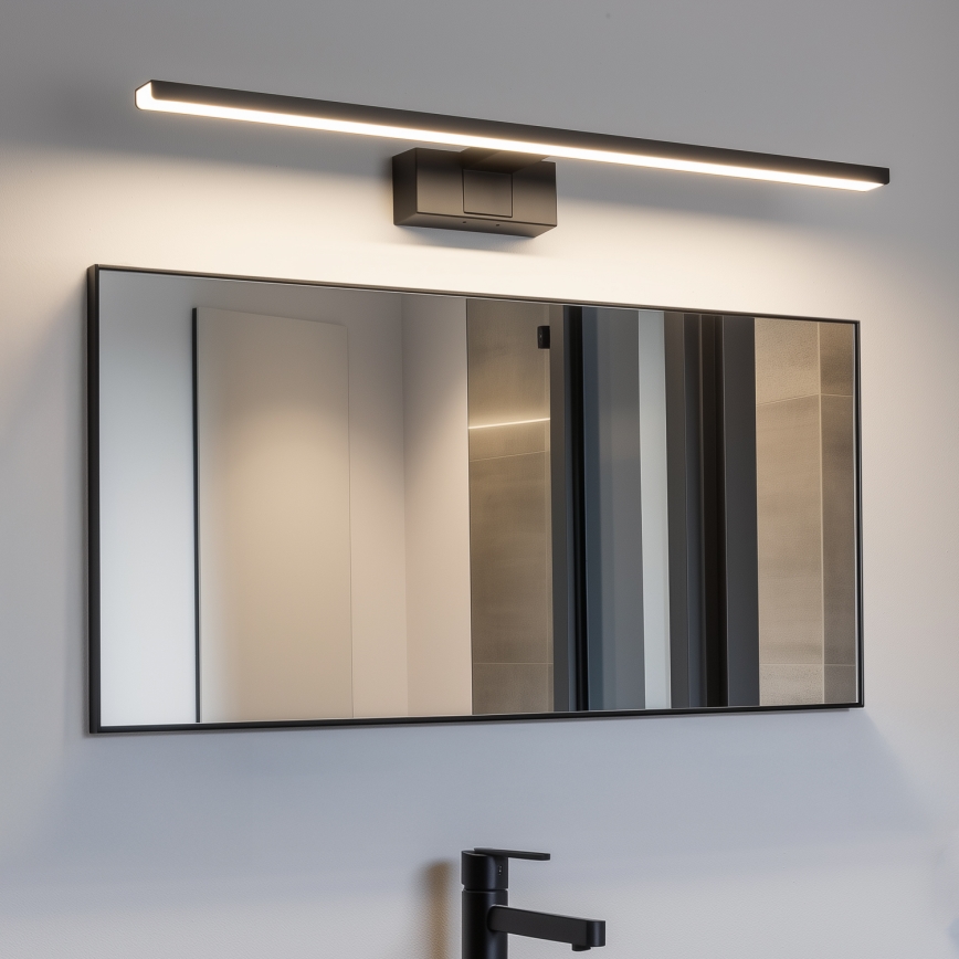 Aigostar - LED-Spiegelleuchte für das Badezimmer / 12W / 230V / 4000K / 60 cm / IP44 / schwarz