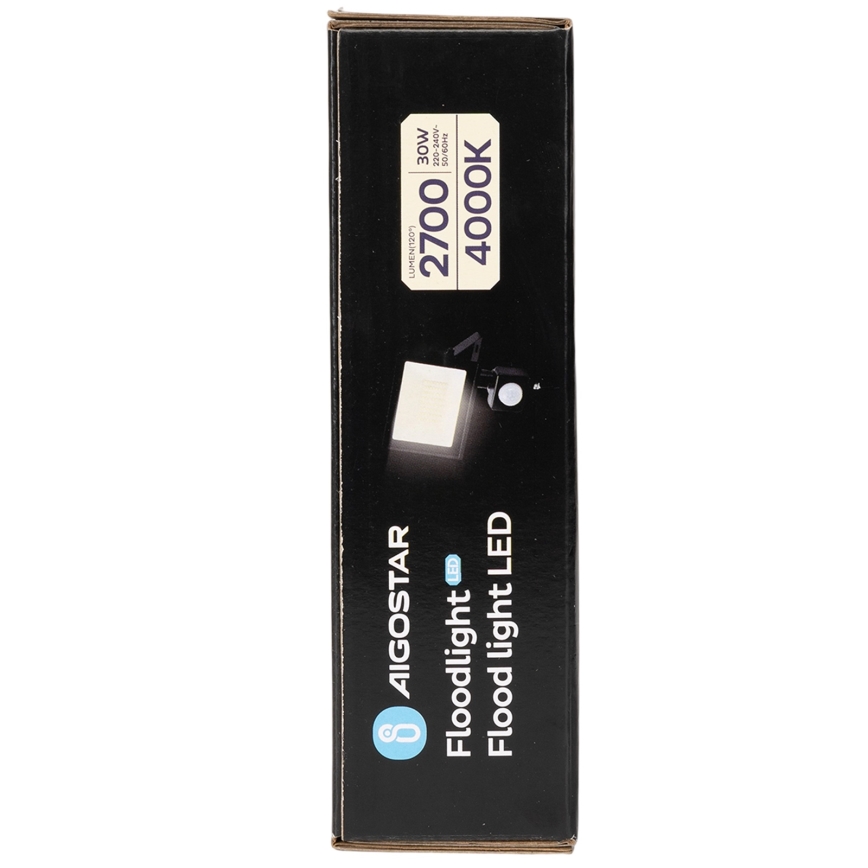 Aigostar - LED-Strahler mit Sensor LED/30W/230V 4000K IP65