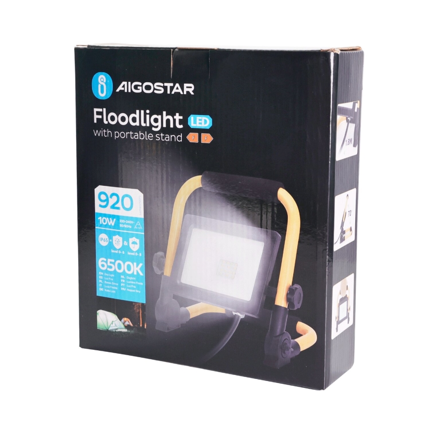Aigostar - LED Strahler mit Stativ LED/10W/230V 6500K IP65