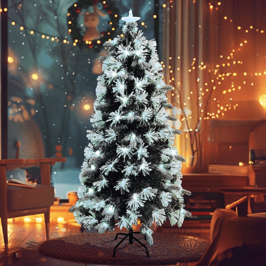 Aigostar - LED-Weihnachtsbaum für den Außenbereich 85 LEDs/8 Funktionen 0,9 m IP44 kaltweiß