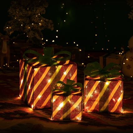 Aigostar - LED-Weihnachtsdeko für den Außenbereich 3,6W/31/230V 2700K 20/25/30cm IP44 Geschenke