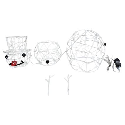 Aigostar - LED-Weihnachtsdeko für den Außenbereich LED/3,6W/31/230V 6500K 60 cm IP44 Schneemann