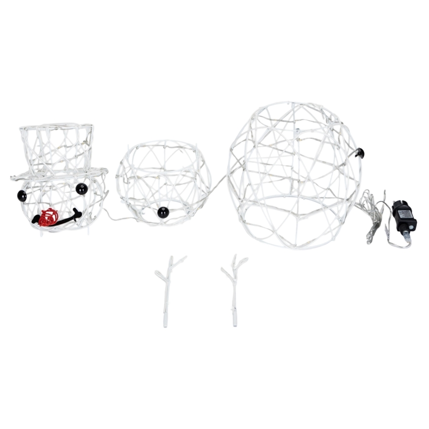 Aigostar - LED-Weihnachtsdeko für den Außenbereich LED/3,6W/31/230V 6500K 60 cm IP44 Schneemann