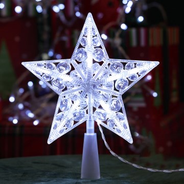 Aigostar - LED-Weihnachtsdekoration 10xLED/3xAA kaltweiß Stern