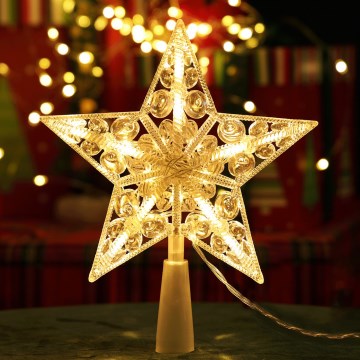 Aigostar - LED Weihnachtsdekoration 10xLED/3xAA warmweiß Stern