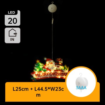 Aigostar - LED-Weihnachtsdekoration 20xLED/3xAAA Frohe Weihnachten 23 cm
