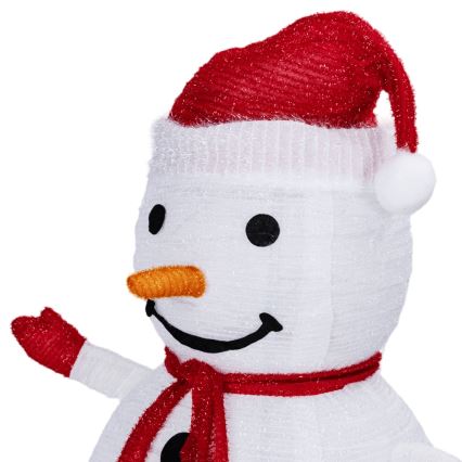 Aigostar - LED-Weihnachtsdekoration für den Außenbereich 50xLED/3xAA 0,7m IP44 Schneemann + Fernbedienung