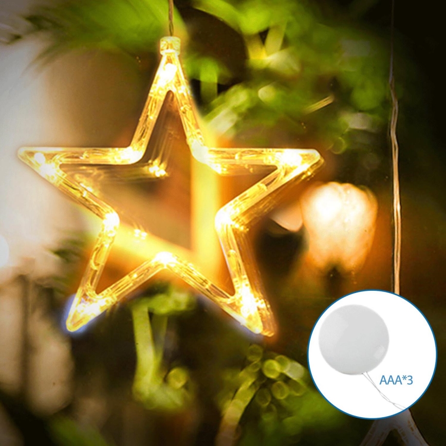 Aigostar - LED-Weihnachtsdekoration LED/3xAAA Stern 19cm