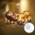 Aigostar - LED Weihnachtsdekoration LED/3xAAA Weihnachtsmann mit Rentieren 13,4 cm