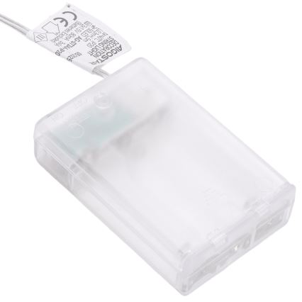 Aigostar - LED-Weihnachtskette 50xLED/3xAA 5m warmweiß, goldfarben