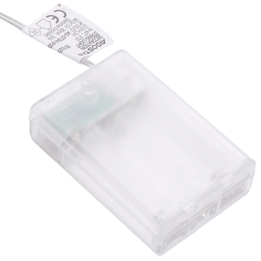 Aigostar - LED-Weihnachtskette 50xLED/3xAA 5m warmweiß, goldfarben