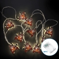 Aigostar - LED-Weihnachtslichterkette 10xLED/3xAA 1,5m warmweiß Schlitten-Motiv