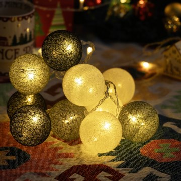 Aigostar - LED-Weihnachtslichterkette 10xLED/3xAA 2m warmweiß