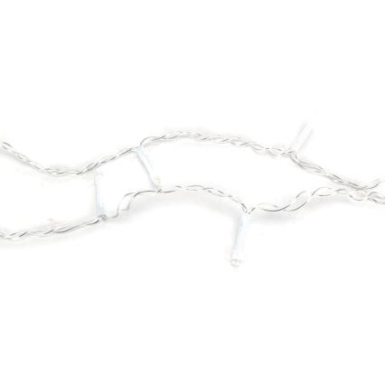Aigostar - LED-Weihnachtslichterkette für den Außenbereich 100xLED/8 Funktionen/3xAA 4,5x1,5m IP44 kaltweiß