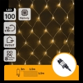 Aigostar - LED-Weihnachtslichterkette für den Außenbereich 100xLED/8 Funktionen 4,5x1,5m IP44 warmweiβ
