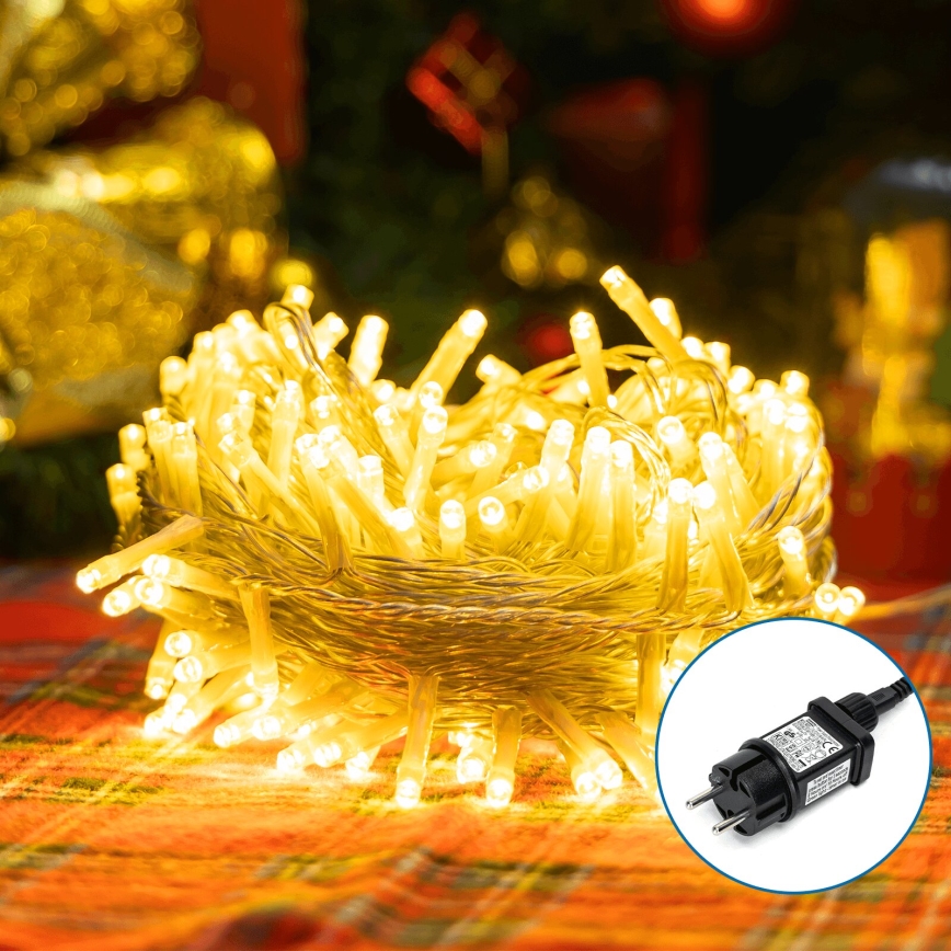 Aigostar - LED-Weihnachtslichterkette für den Außenbereich 150xLED/8 Funktionen 18m IP44 warmweiβ